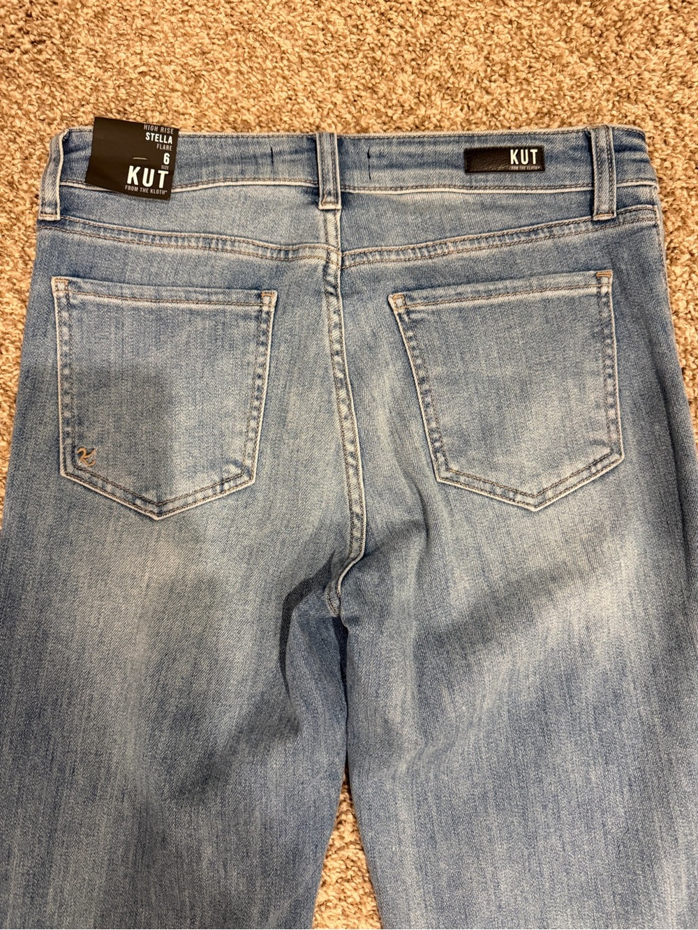 Kut from the Kloth Medium Wash Blue Flare Jeans - Picture 3 of 6